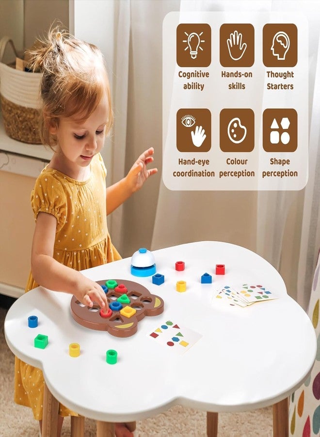 Sky Tech® Geometric Shape and Color Matching Puzzle Board Game with Bell for Kids 3+ Years | Sensory Educational, Fun and Learning Toy for Children | Ideal for Gifting - Image 5